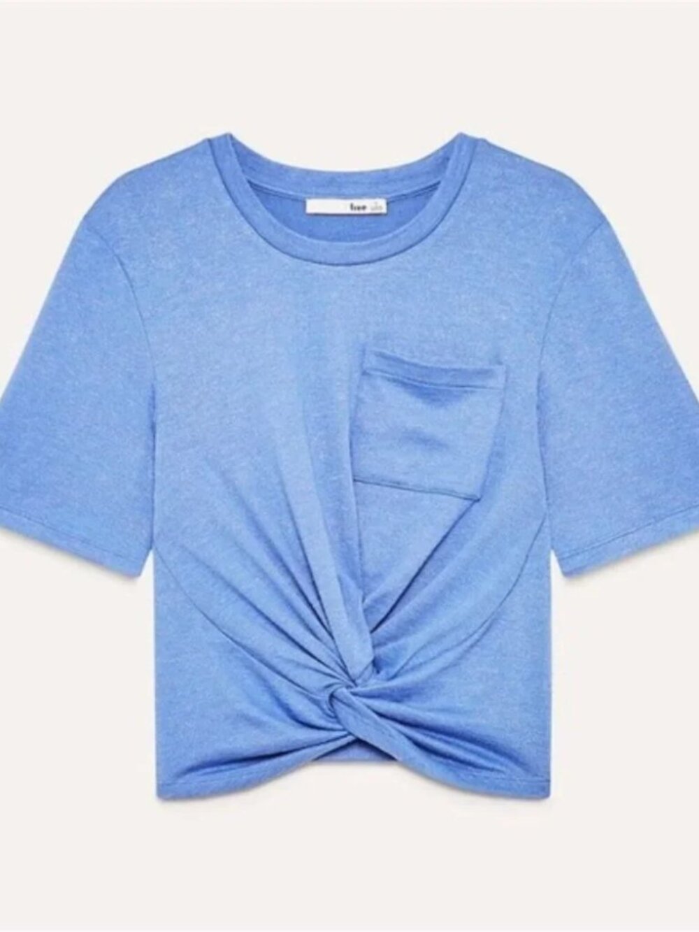 Wilfred Free - Subah Knot Front Tee 63226 | Medium | Light Baby Blue Wedgewood - Picture 3 of 11